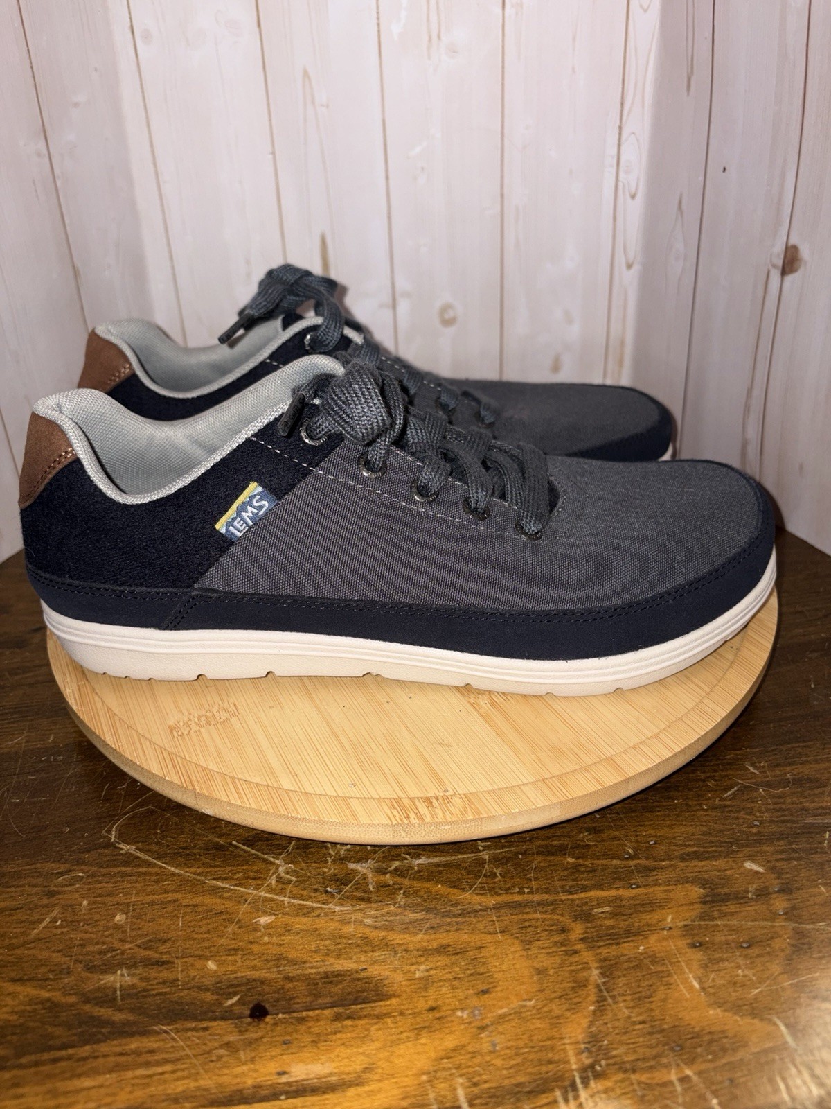 Lems Chillum Shoes Mens 8.5 Women 10 Blue Canvas Casual Low Top Lace Up Sneakers