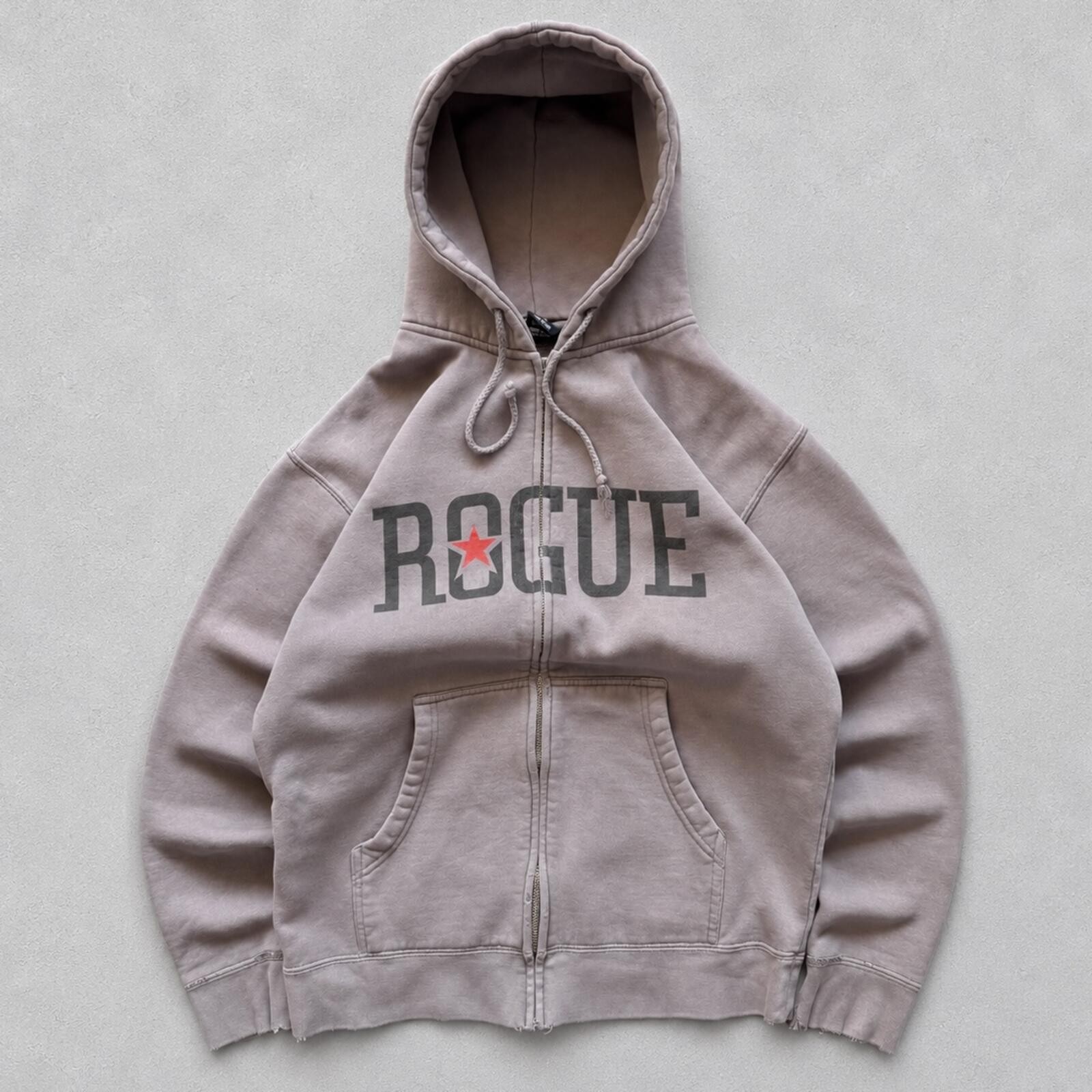 Vintage Y2K Rogue Brewery Skate Style Faded Distressed Spellout Hoodie