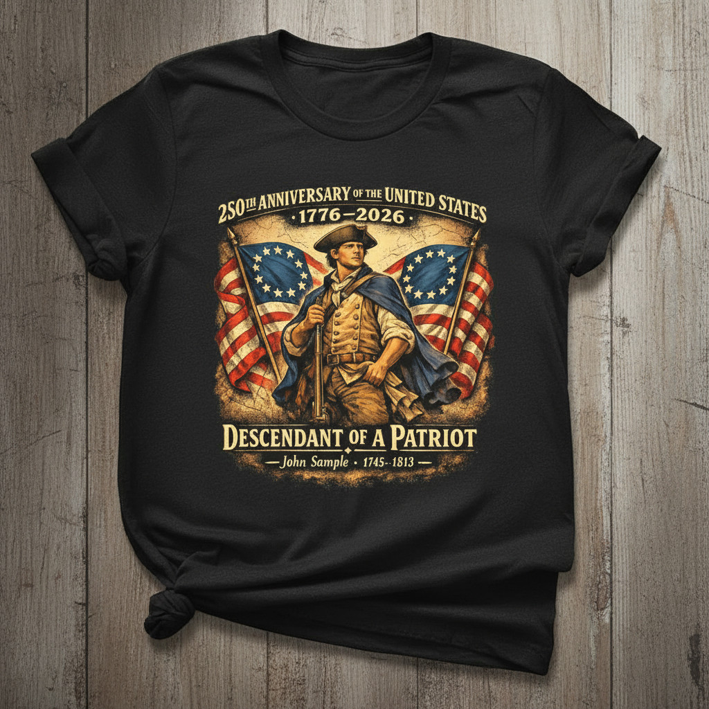 250th Anniversary USA Shirt, Personalized Patriotic Tee, 1776–2026 America TA79