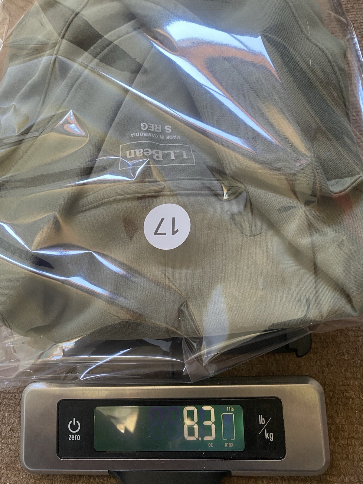 LL Bean Cotton Olive Green Women’s Crowl Neck Pull Over Shirt Size Small
