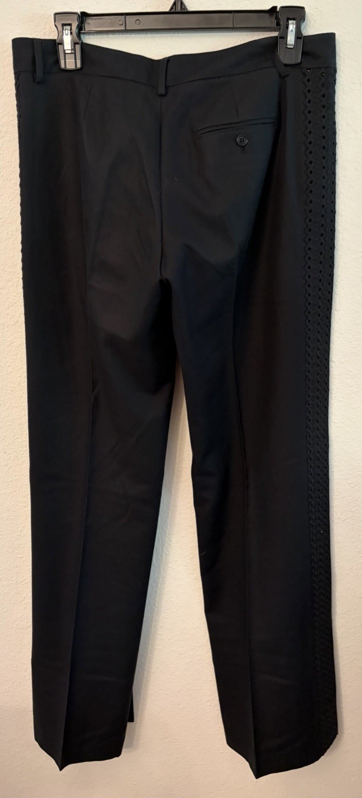 Catherine Malandrino Trouser In Silk Cotton W/Crochet Side Design Size 6
