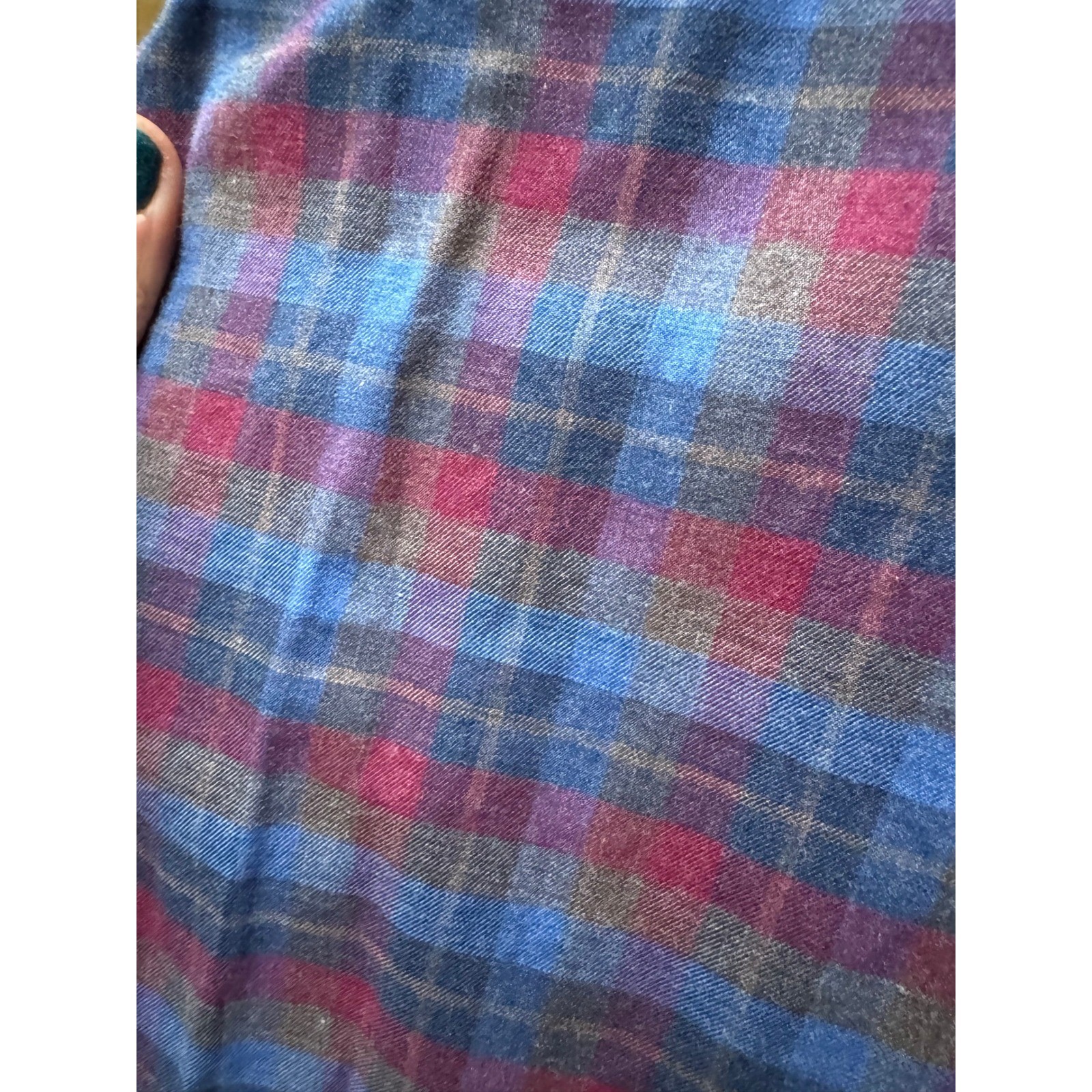 David Donahue Mens Plaid Button Down Long Sleeve Shirt, size S