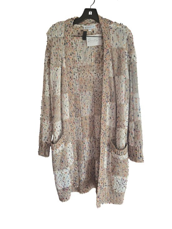Blakeley, Open-Front Multicolor Speckled Cardigan Sweater