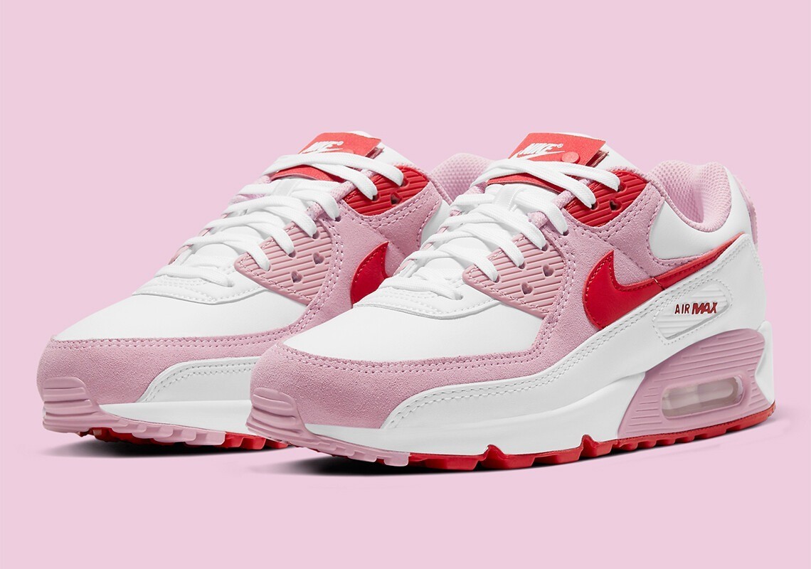 Nike Air Max 90 Valentine’s Day DD8029-100 White, Pink women’s shoes