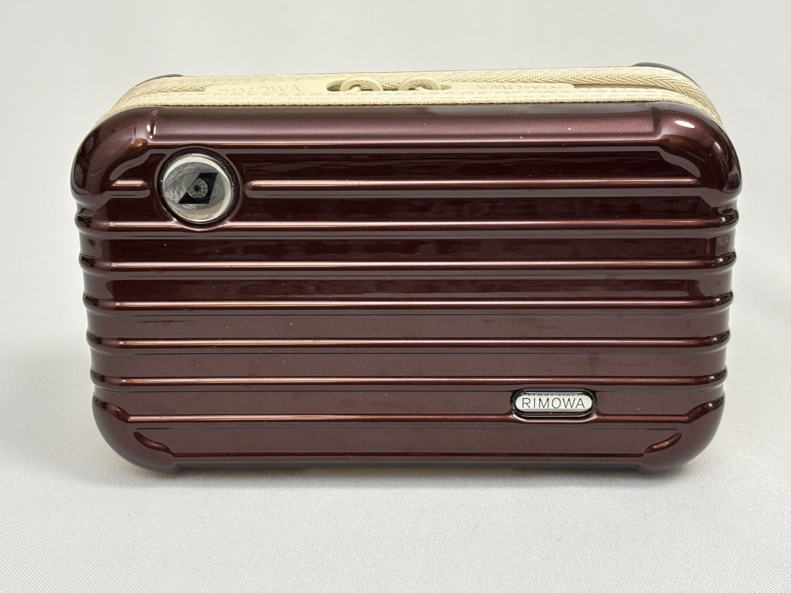 RIMOWA Ruby Red/Burgundy/Maroon EVA AIR Amenity Kit Case Hard Shell – Empty