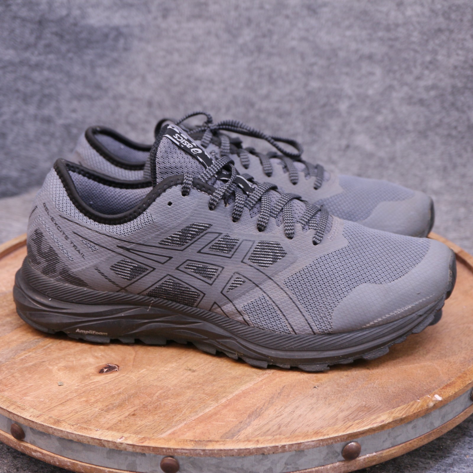 ASICS Gel-Excite Trail Mens Size 10 Metropolis Gray Black Running Shoes 1011B194