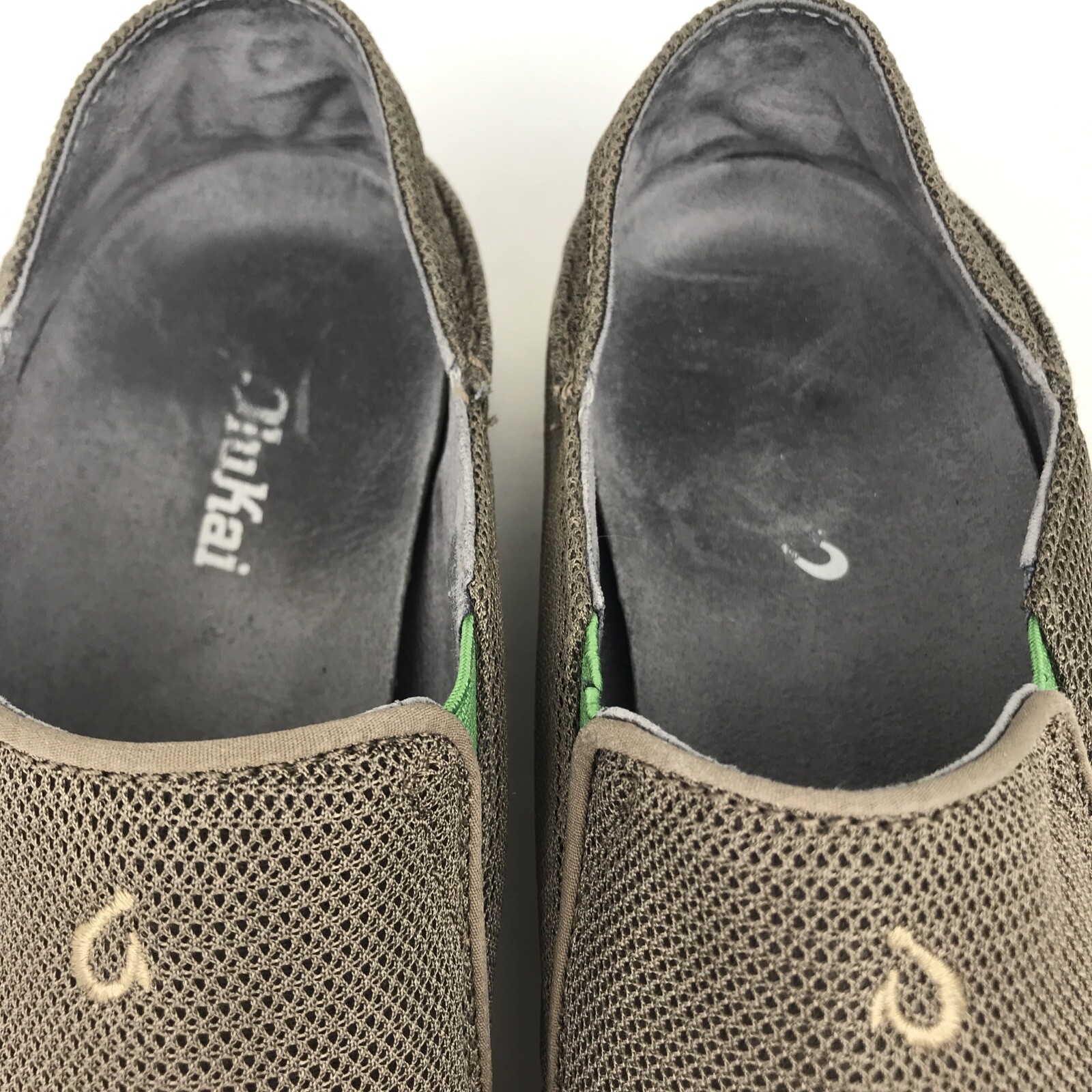 OluKai Nohea Mesh Loafers Men’s 8 Shoes Slip Ons Casual Comfort Brown / Green