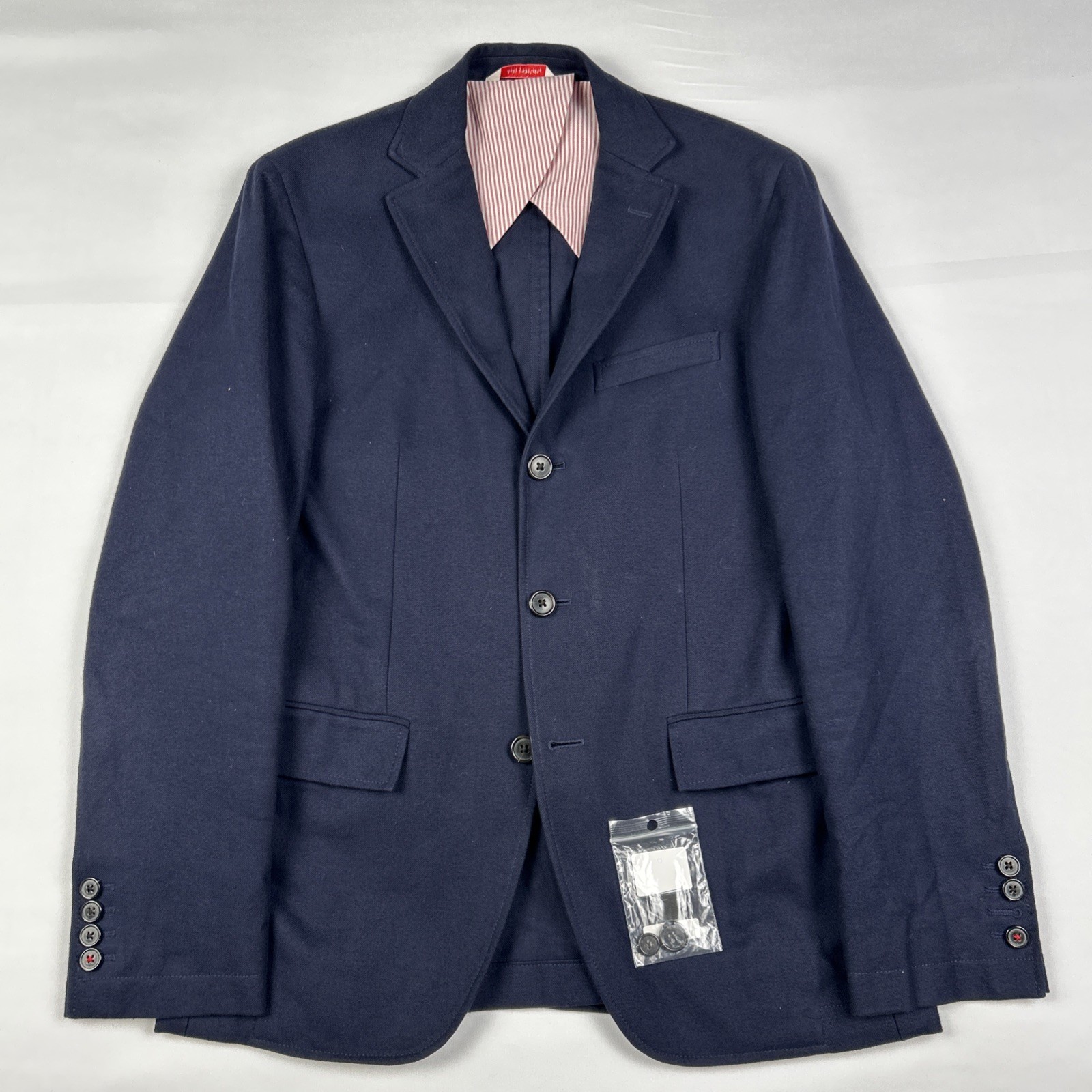 Brooks Brothers Red Fleece Navy Blue 3 Button Blazer Sport Coat 36S Portugal