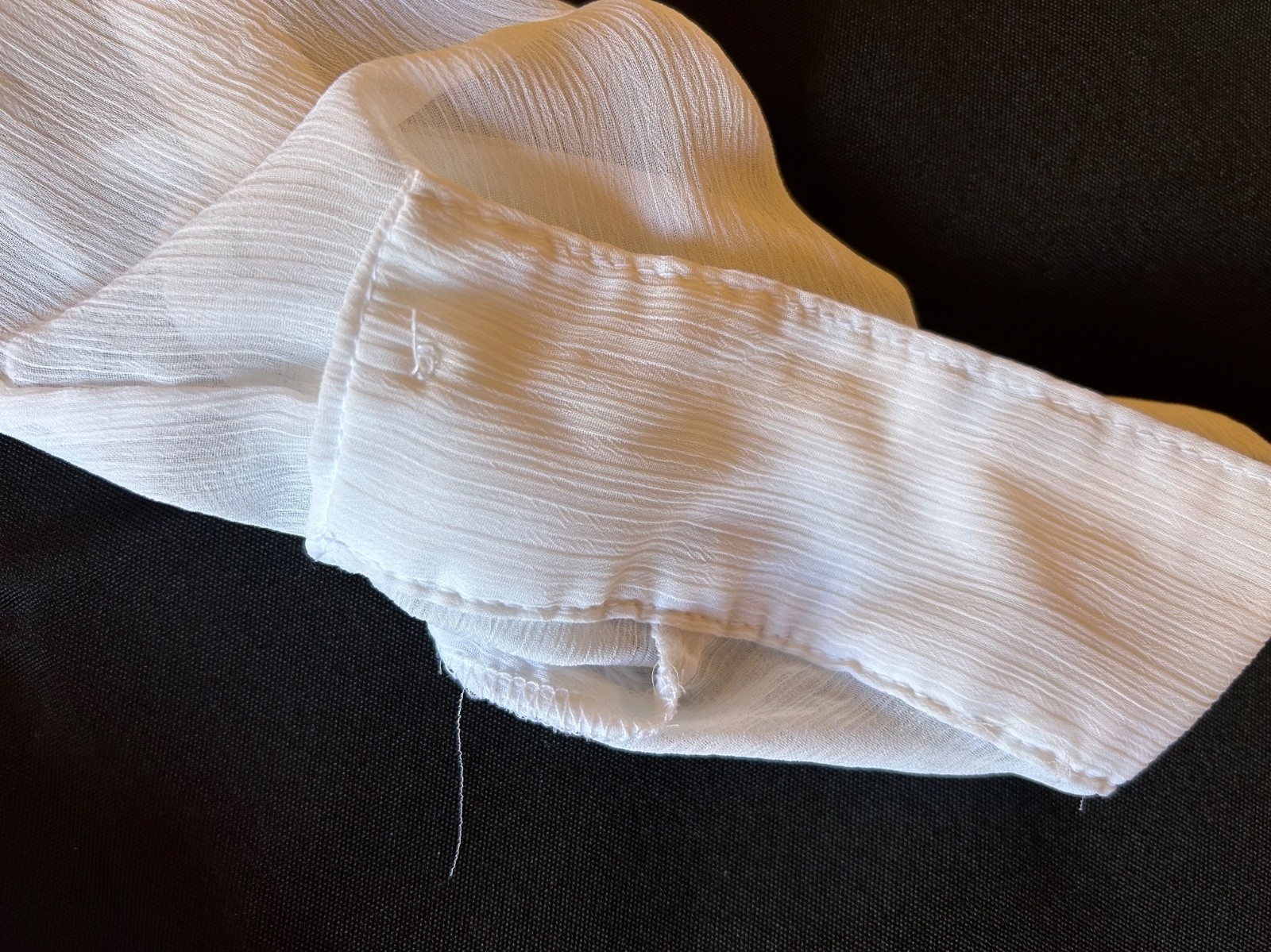 l.e.i. medium sheer white blouse