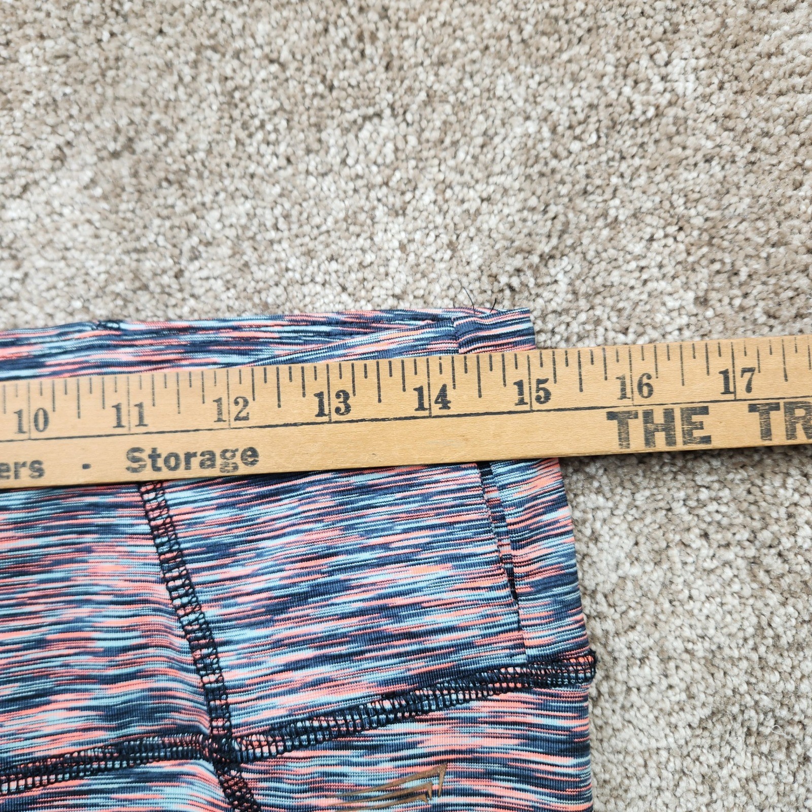 Copper Fit Live Limitless Womens Space Dye Crop Leggings Blue Orange CFMS83015 L