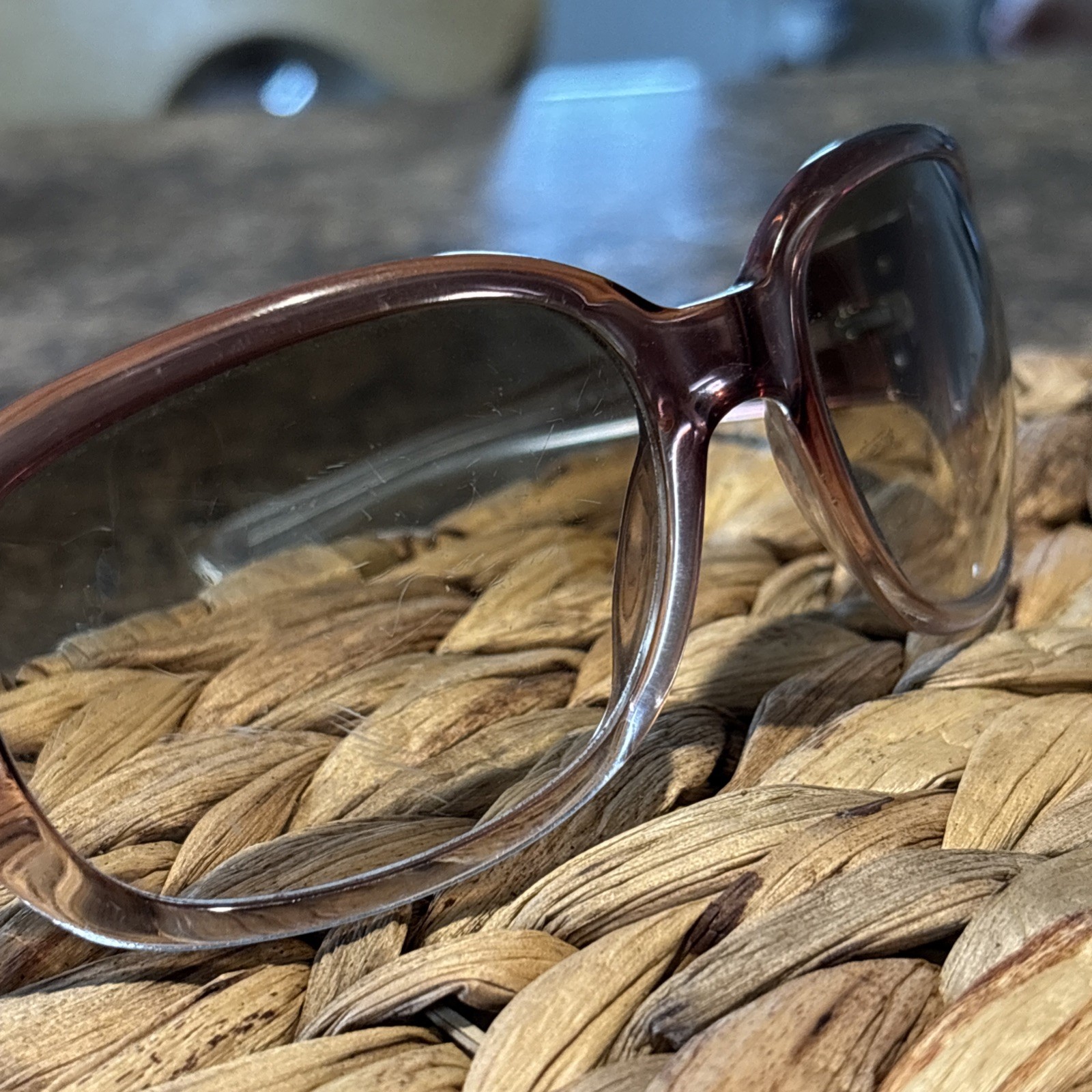 Ralph Lauren 7562 Sunglasses, Wine brown fade plastic frame, 115 mm arms