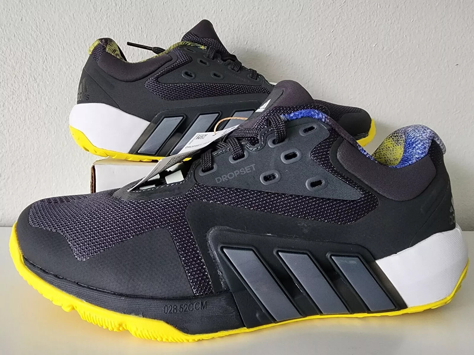 NEW Adidas Dropset Trainer Running Shoes Sneakers Black Yellow Size 12.5 GW3903