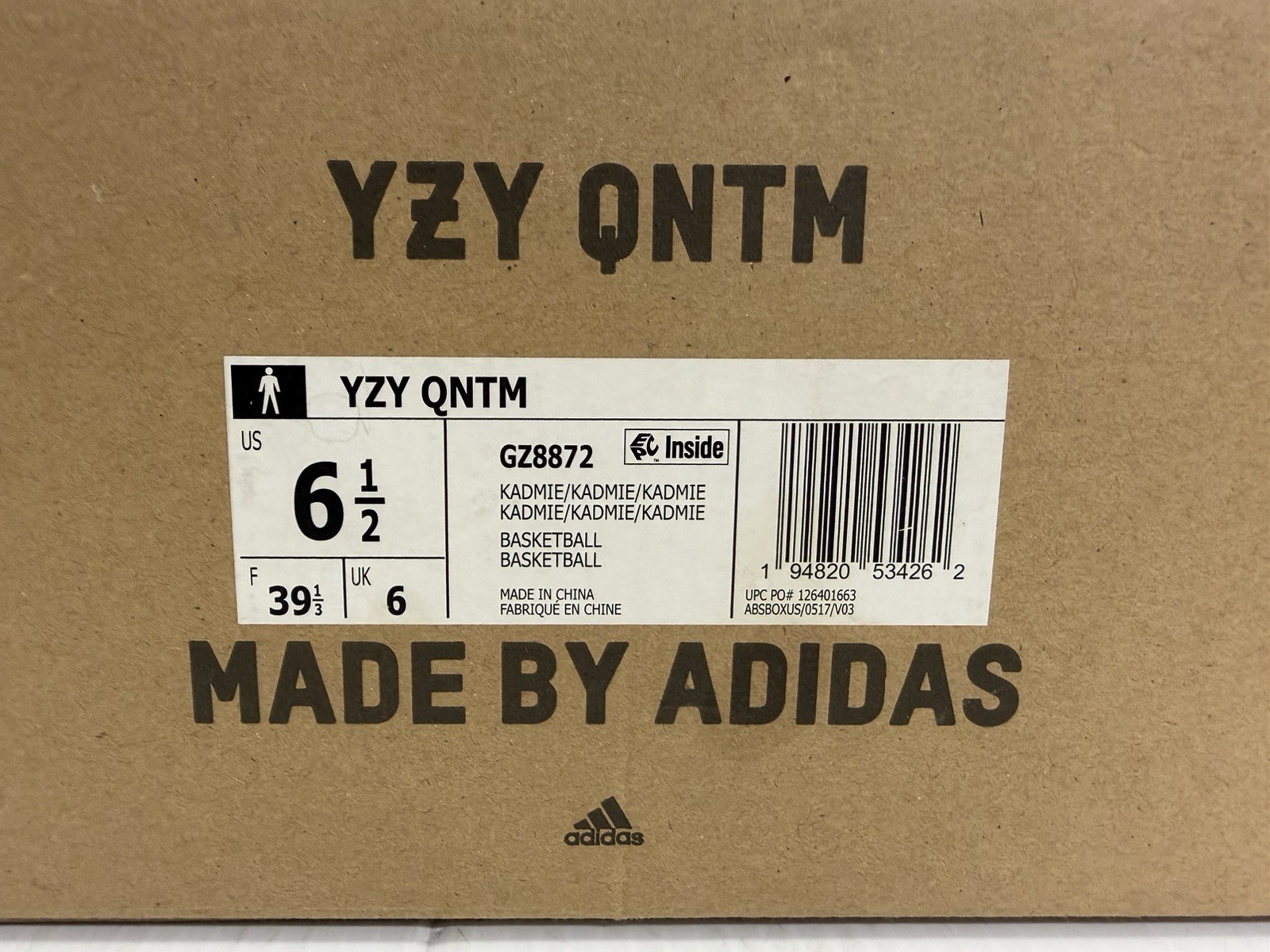 adidas Yeezy QNTM Frozen Blue Men’s Sneakers Size 6.5 GZ8872