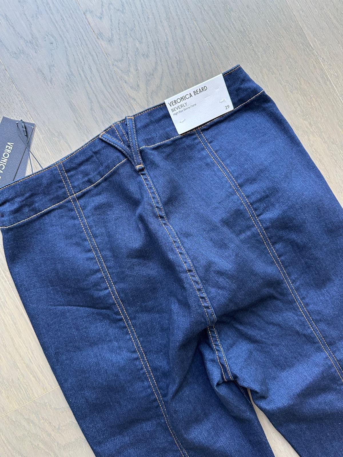 Veronica Beard Beverly Indigo Rinse Skinny Flare Trouser Jean With Tags Size 29