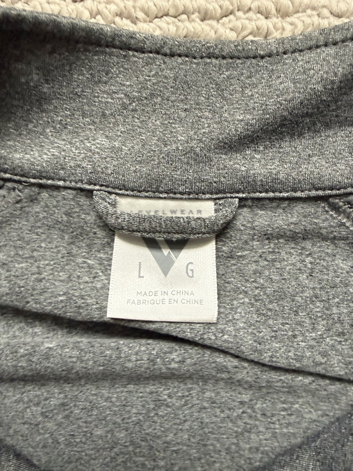 Levelwear Stryker Men’s Large Gray Quarter Zip Performance Pullover Shirt