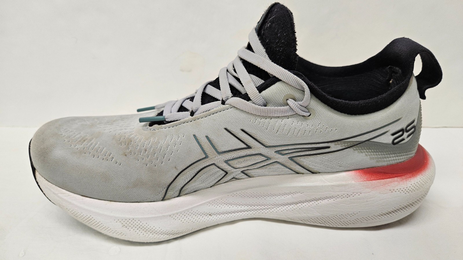 ASICS Gel-Nimbus 25 Shoes Men’s Size 10 Piedmont Grey/Foggy Teal Running Shoes