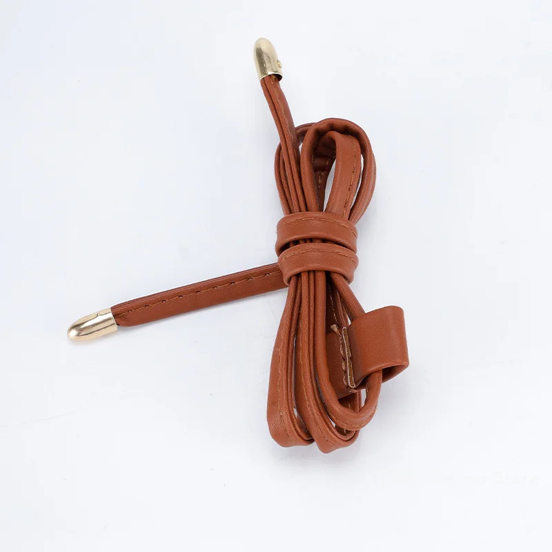 1Pcs PU Leather Drawstring Pull String Detachable Bucket Bag Strap Slide String