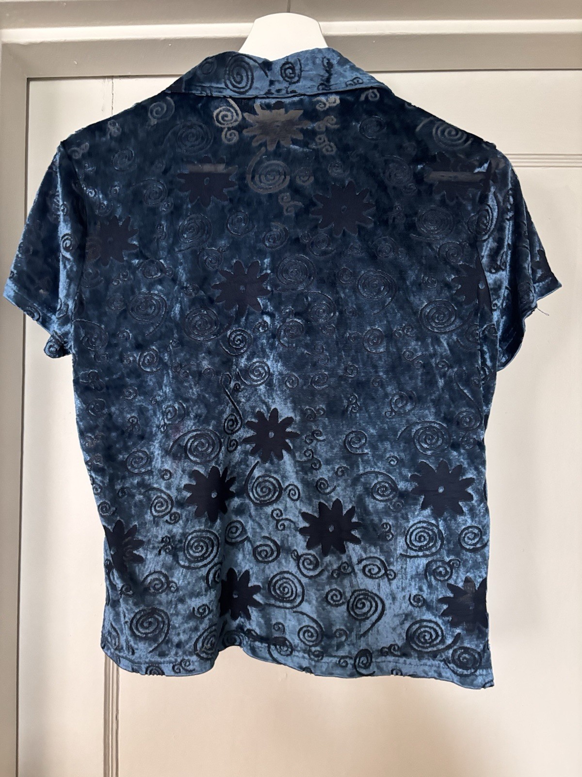vintage velvet button up