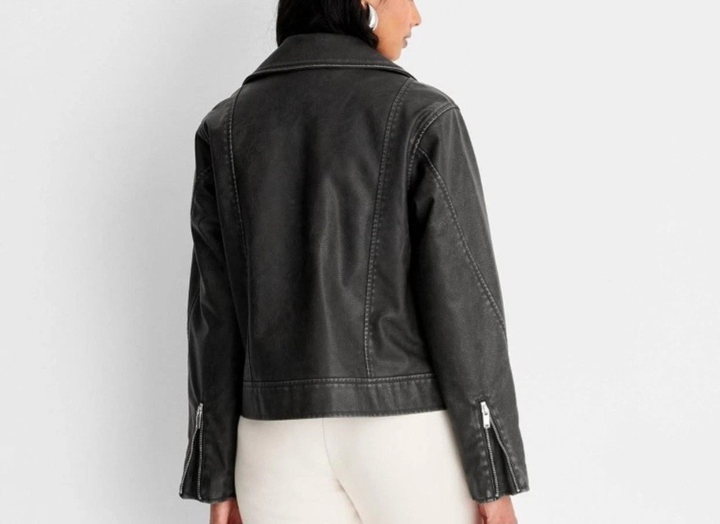 NWT Universal Threads Women’s Vegan Faux Leather Moto Jacket XS S M L XL XXL