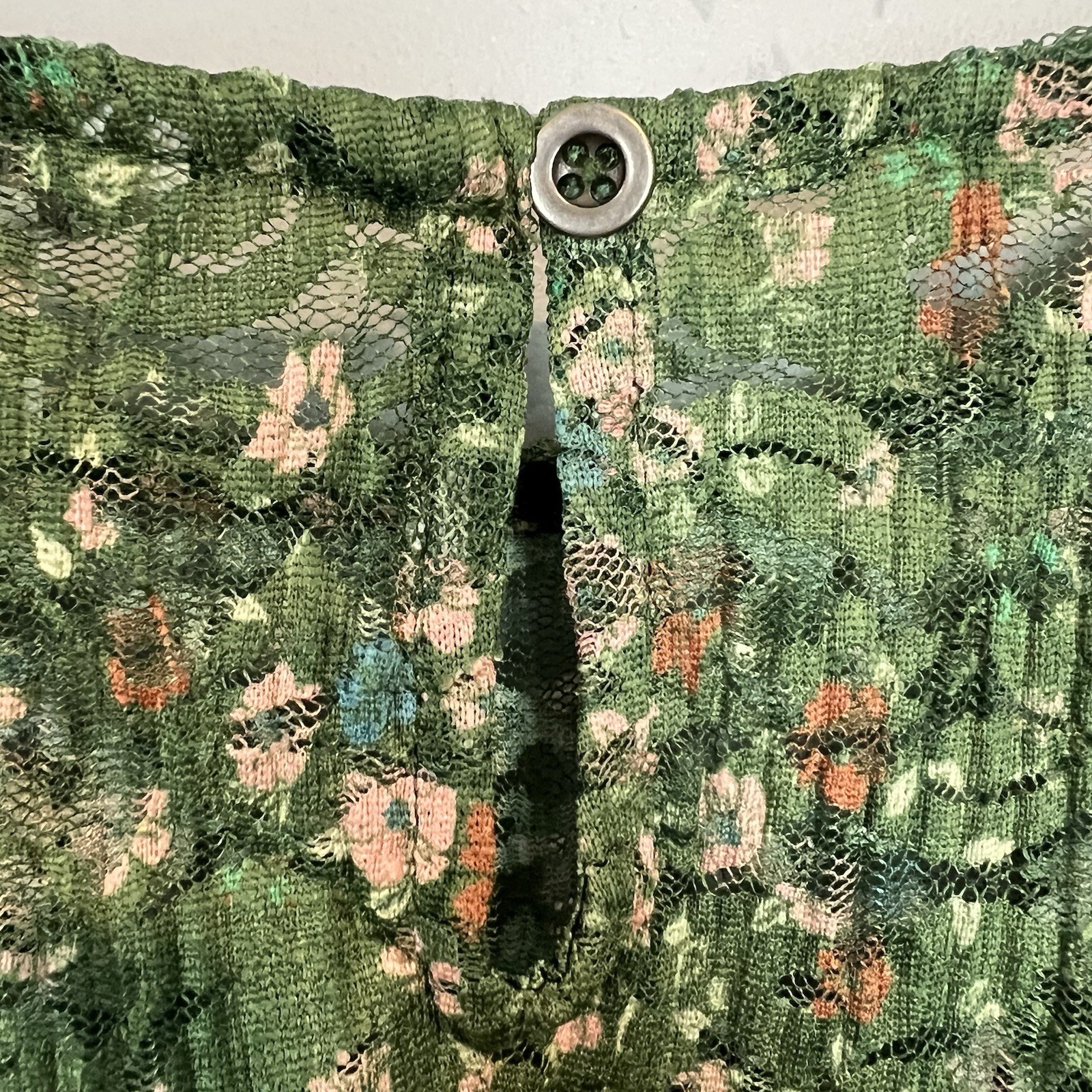 Cato Green Blouse Size XL Pleated Courtyard Garden Semi Sheer Fairycore