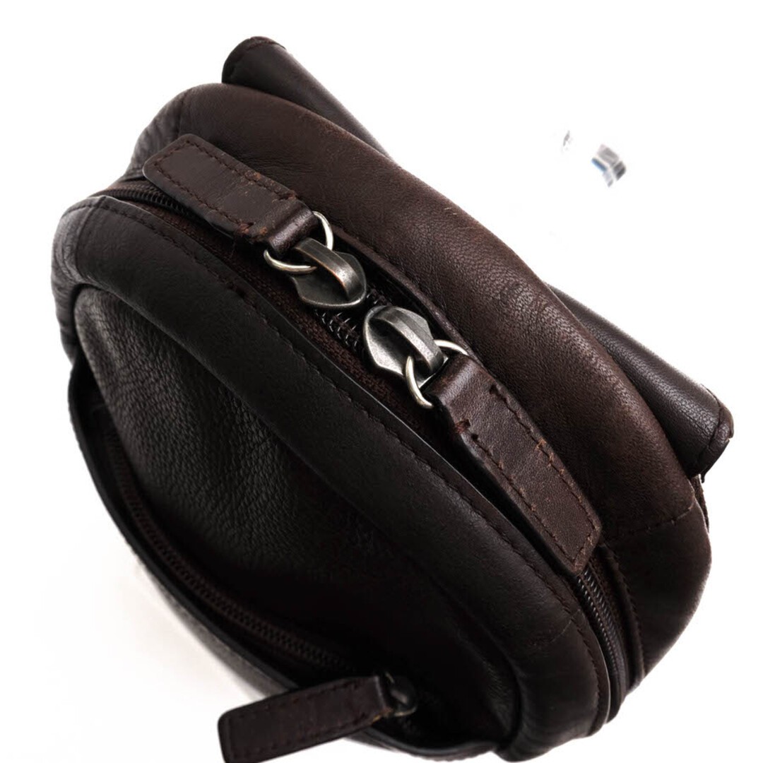COACH Shoulder Bag for Men Leather Dark Brown F71344 Camden Leather Sling Pack