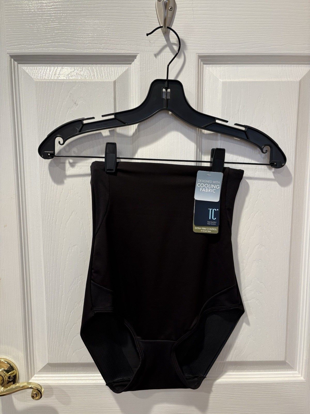 TC Fine Intimates Total Comfort Cooling High Waist Shaping Briefs Black- L NWT