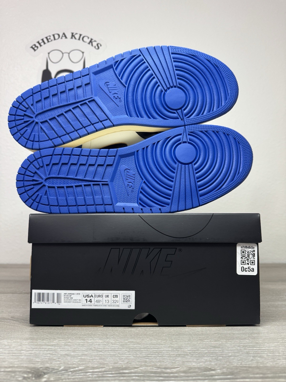 Size 14 – Jordan 1 Retro High OG Fragment x Union LA Men’s IO7847-002 Brand New