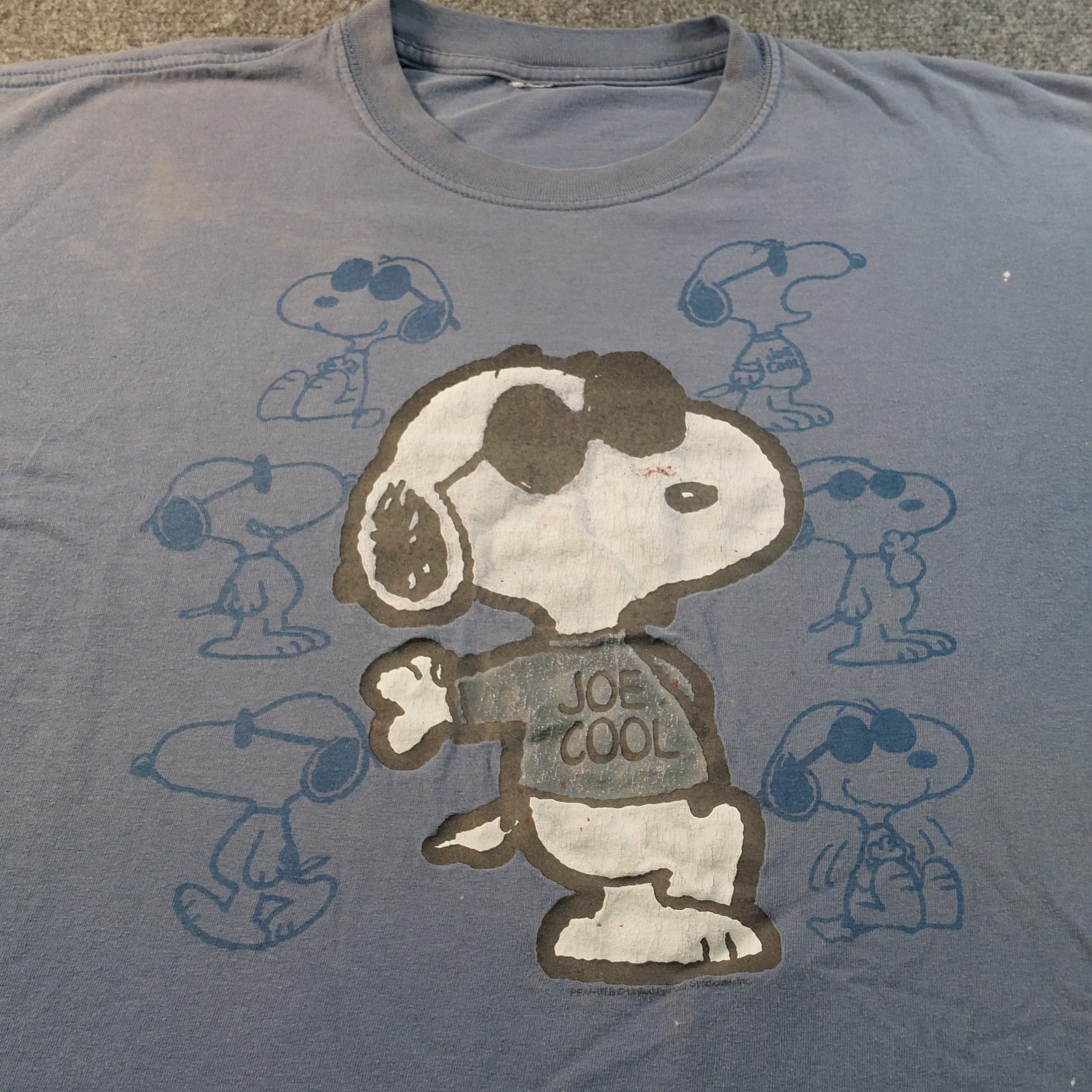 Vintage Snoopy Shirt Peanuts Joe Cool Blue Cartoon Graphic