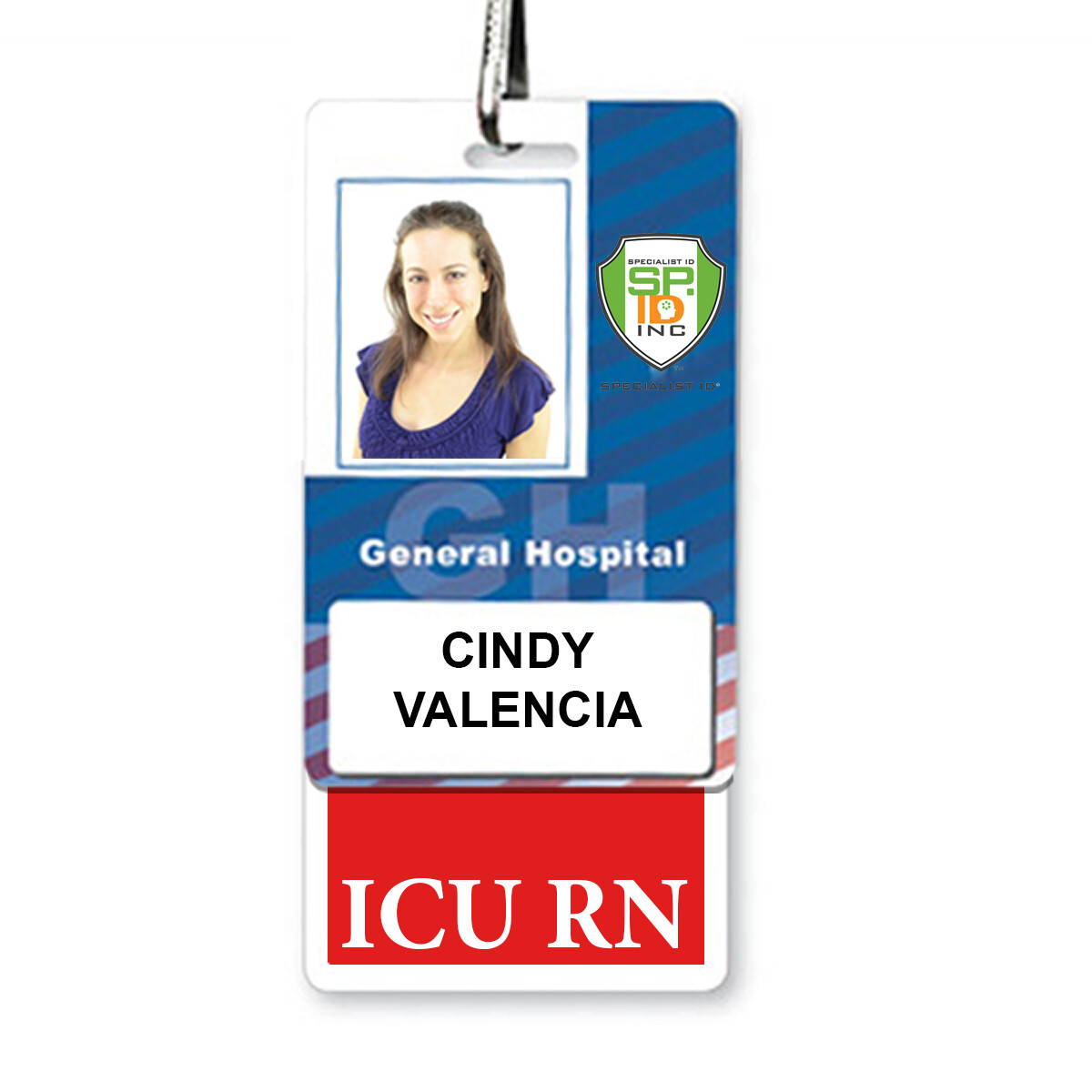ICU RN Badge Buddy -Vertical – Hospital ID Card Buddies for Critical Care Nurse