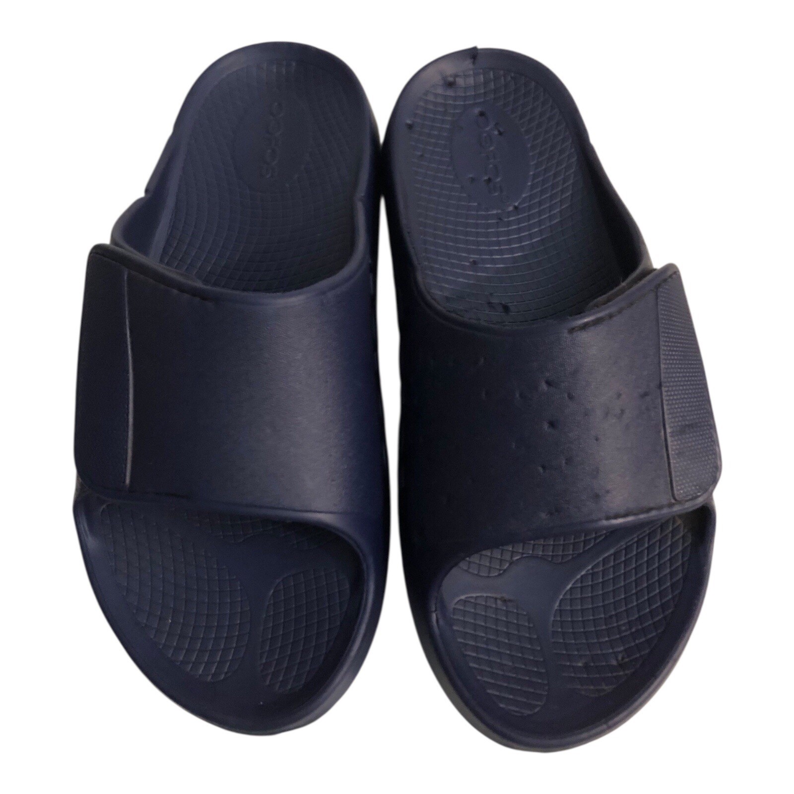 OOFOS OOAHH Sport Flex Lightweight Recovery Slide Sandal Blue M8 W10 EU41