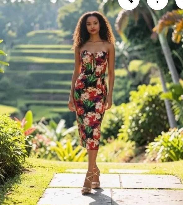 Veronica Beard Saffron Floral Print Dress Women’s 12 Multicolor Strapless J9.1
