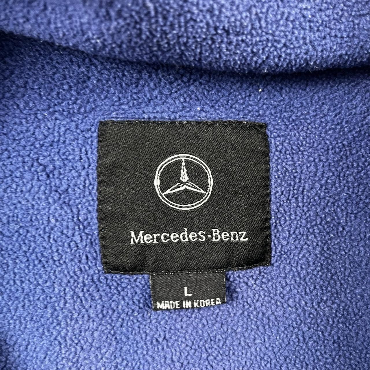 Mercedes-Benz Jacket Mens Large Blue Fleece Full Zip Cars Motorsports Employee