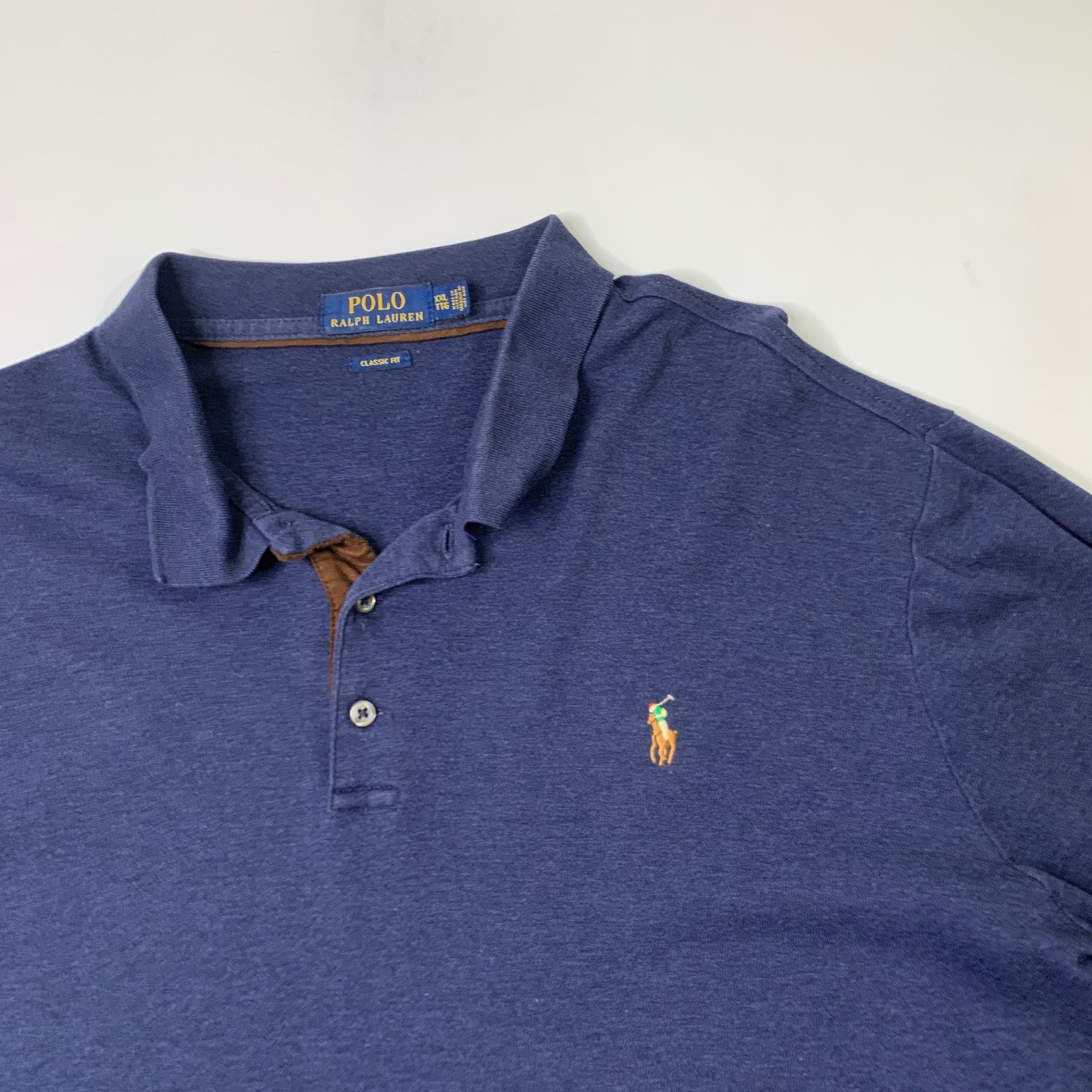 Polo Ralph Lauren Shirt Men XXL Prussian Classic Fit 3-Button Placket Lisle Golf