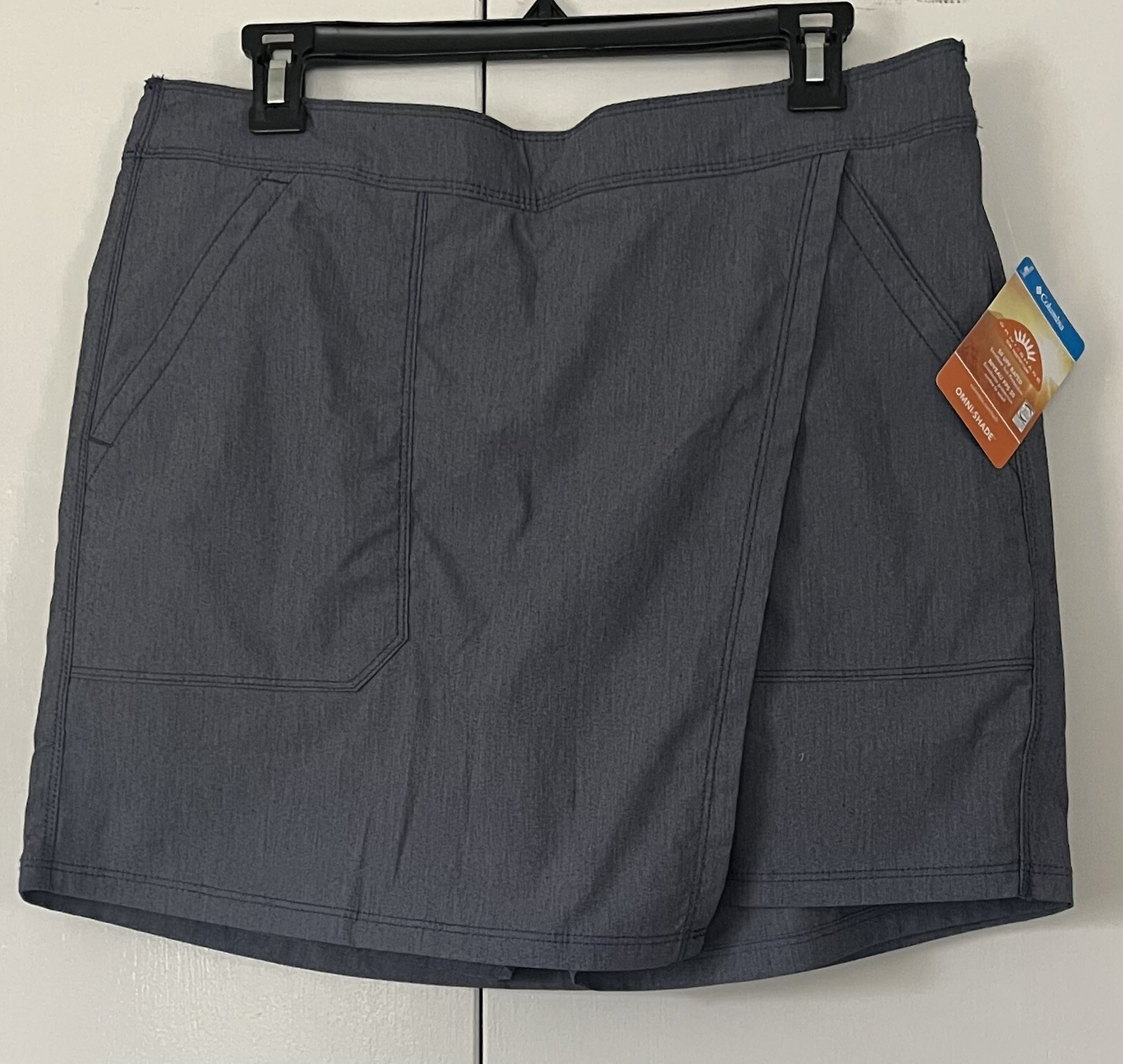 NEW Columbia Size 10. Gray. Longer Days Skort 50 UPF MSRP $60
