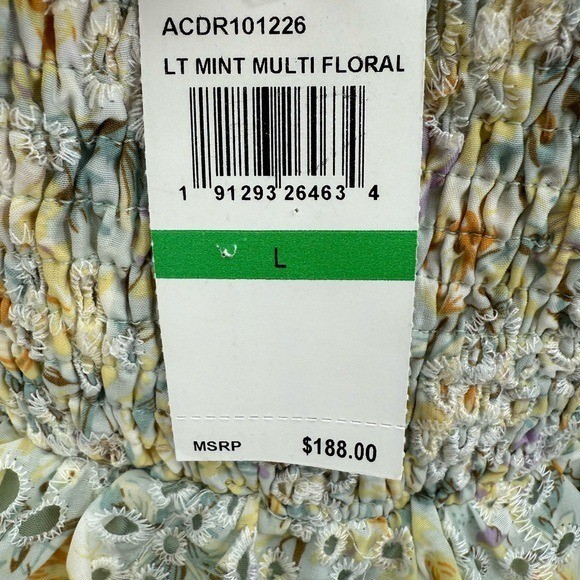 ASTR The Label Floral Tiered Maxi Dress Eyelet Midsummer NWT Large