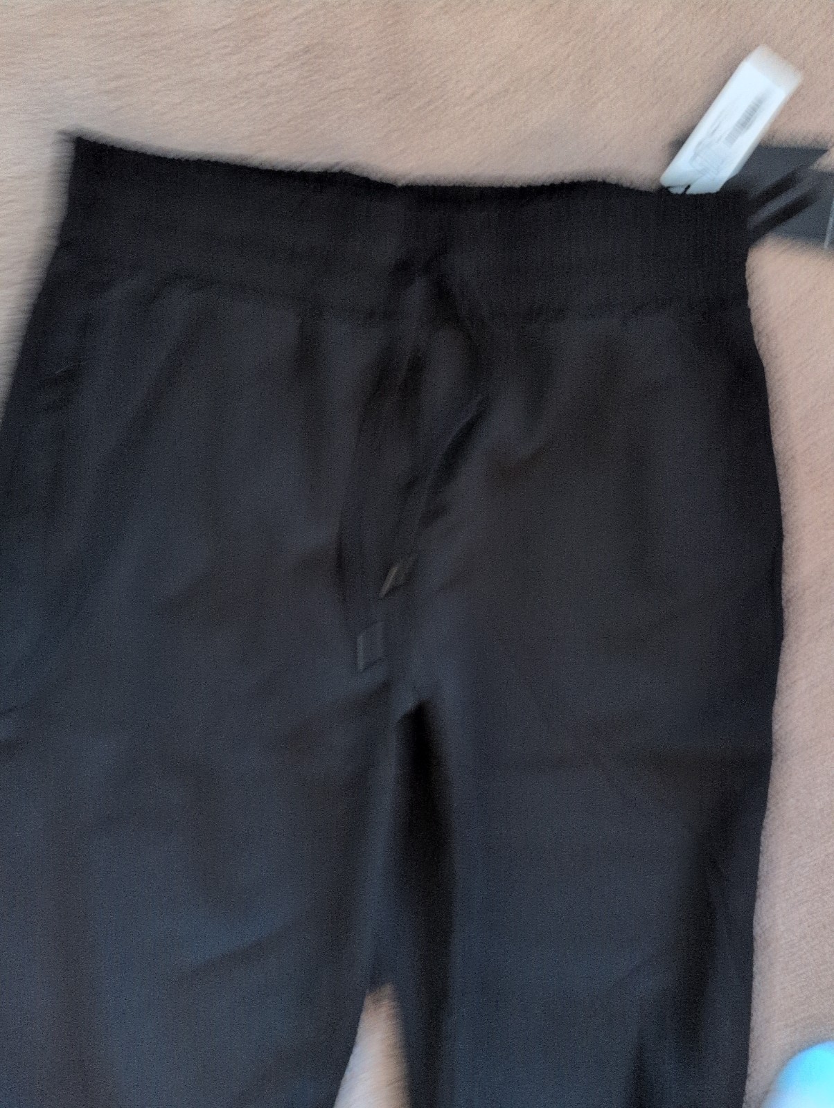 Kyodan Black Capri Pants G/L Polyester/Spandex Drawstring Stretch NWT Free Ship