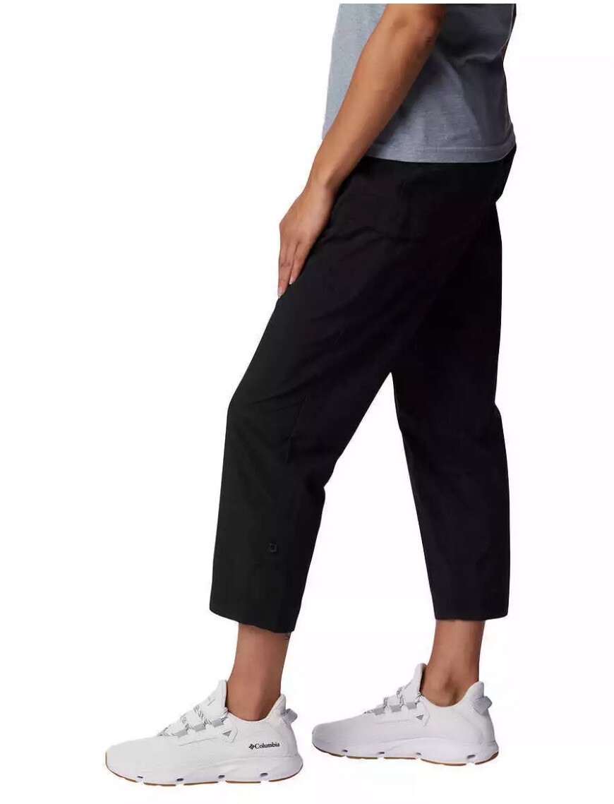 Columbia Ladies’ Omni-Shield Roll-up Capri Pants – Black – Small – Water Repel