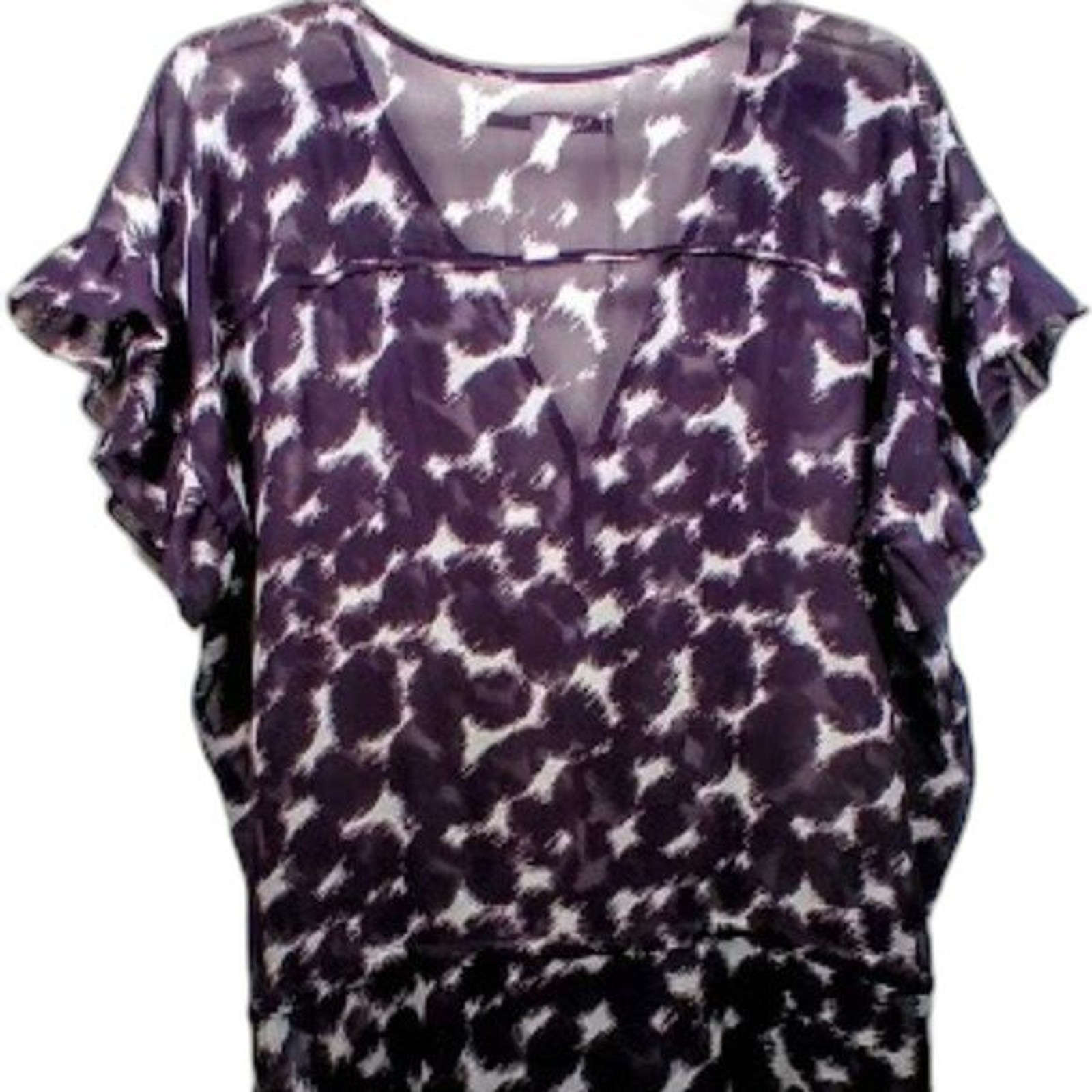 Women’s LC Lauren Conrad Printed Ruffle Top Sz: XS