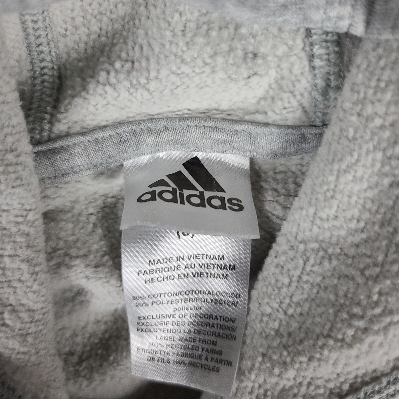 Adidas Hoodie Boys Small 8 Black Colorblock School Play Outdoor Pullover