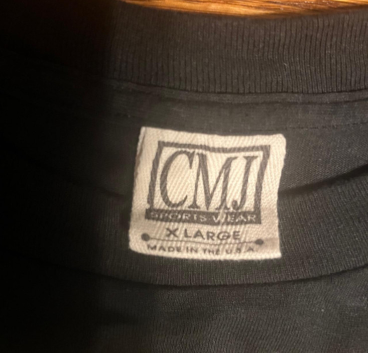 vintage 90s single stitch CMJ biker tee double sided graphics