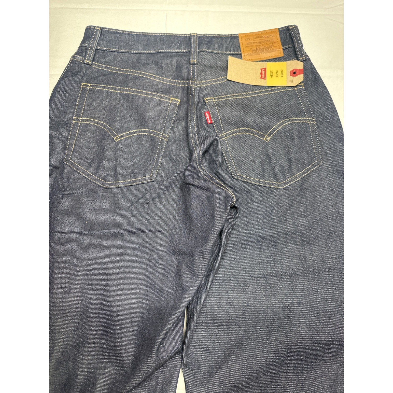 Levis Premium Baggy Dad Barrel Jeans Dark Indigo W27 L30 High Rise Wide Leg