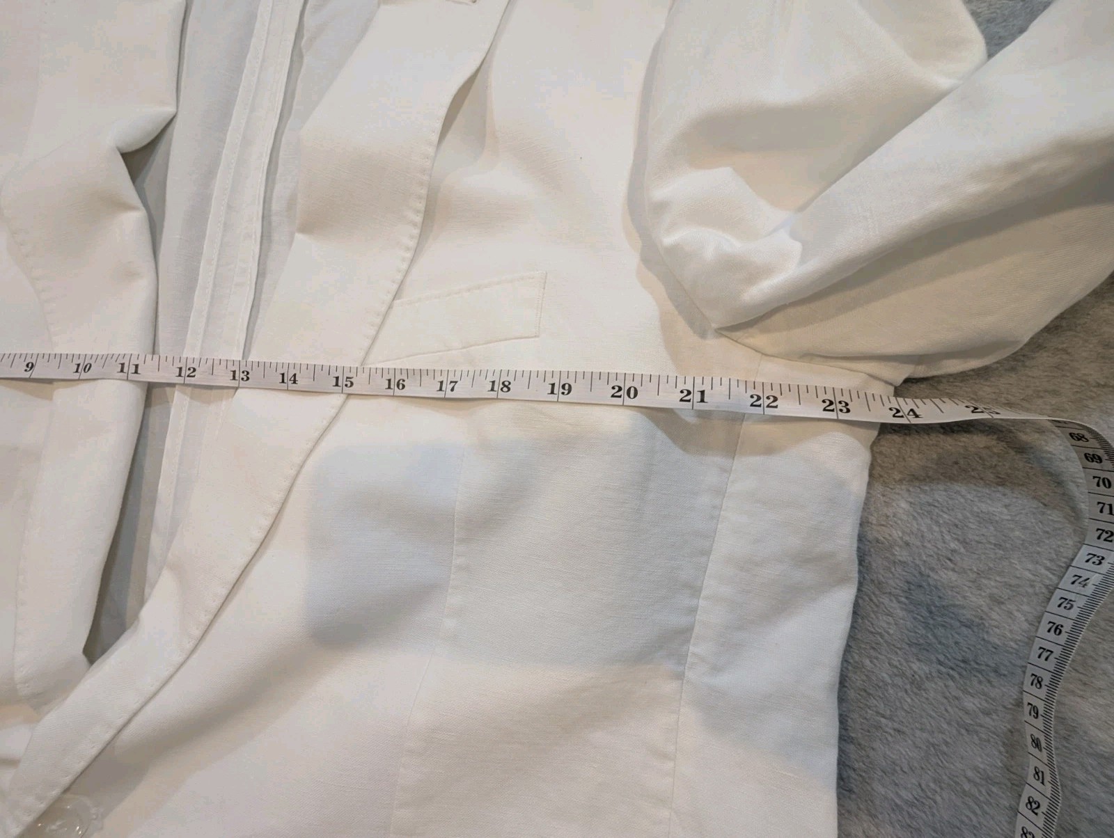 Baird McNutt Murano White Linen Blend Blazer Jacket Mens XLT Single Breasted