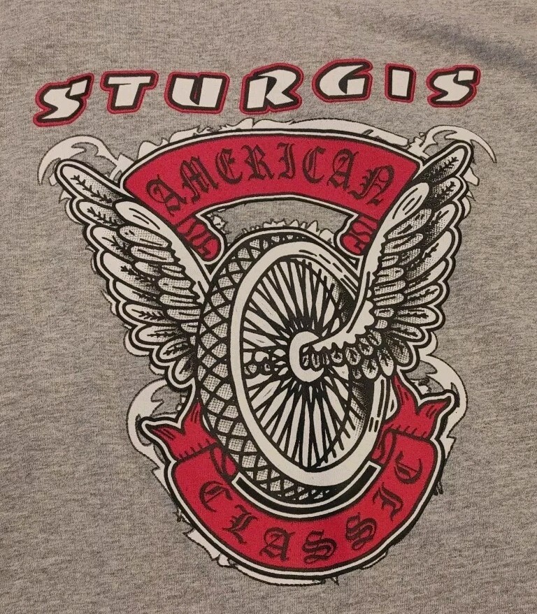 Sturgis Motorcycle Rally Gray 2003 Double Sided T-Shirt Men’s Size Large