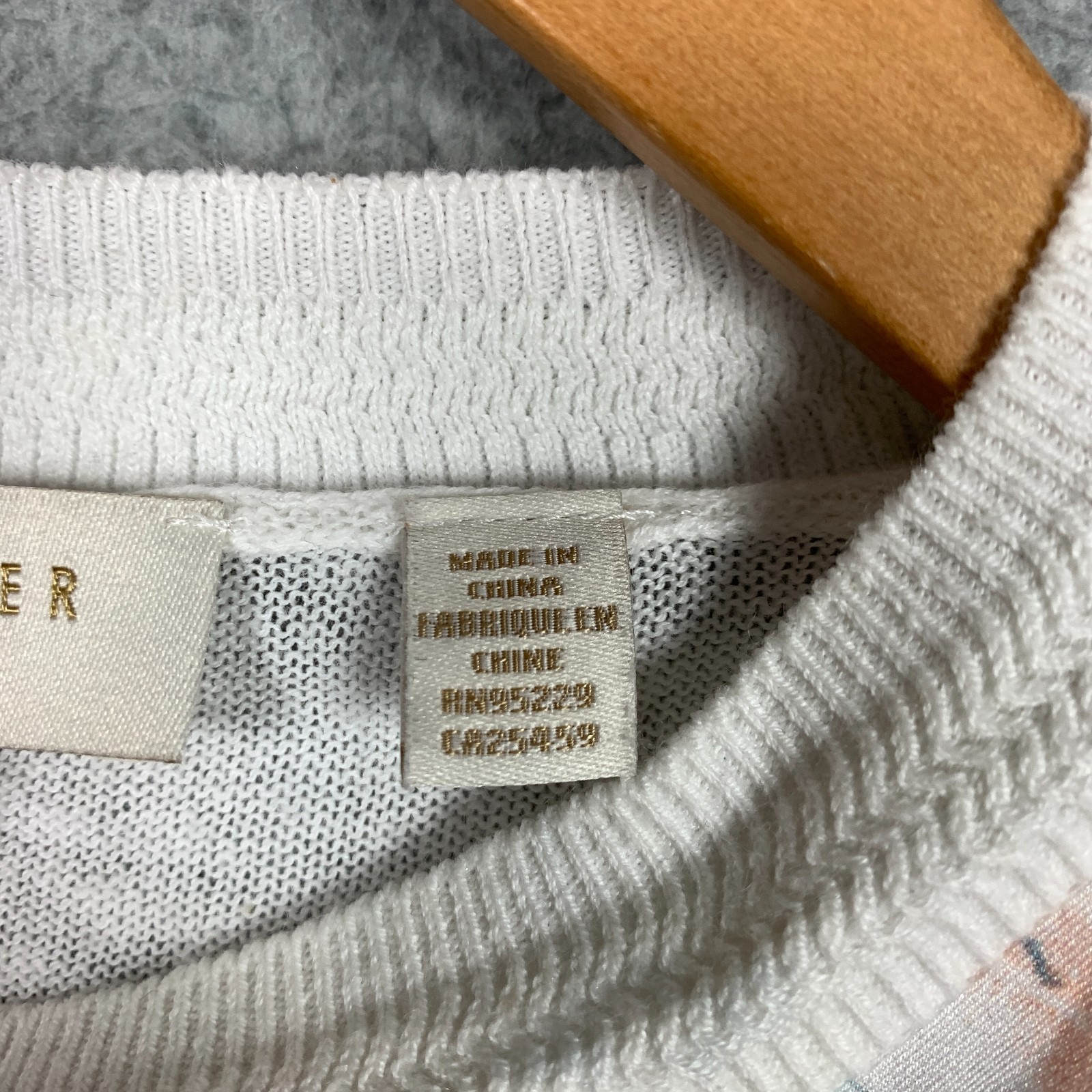 Ted Baker Ryvir Cardigan Women’s 3 Ivory Multi Woven Detail Printed Button Front