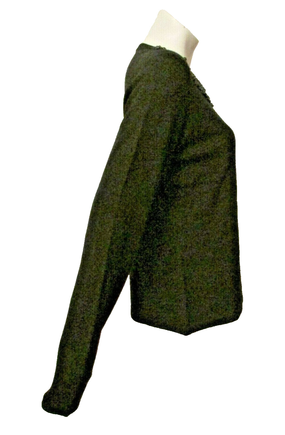 $120 NWT Saks Fifth Avenue Folio Silk Cashmere Black Beaded Pullover Sweater M