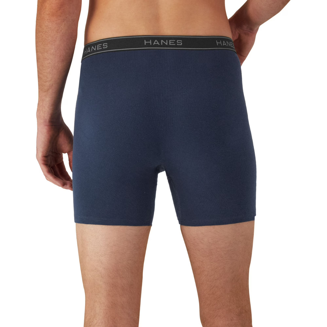 10 Pack Hanes Men’s Value Pack Assorted Boxer Briefs Breathable, New