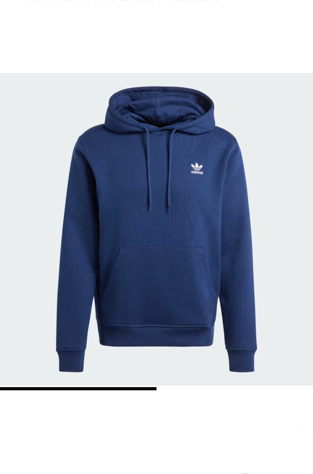 NWT Adidas Men’s Trefoil Essentials Pullover Hoodie Navy Blue IY4929 S, M, XL