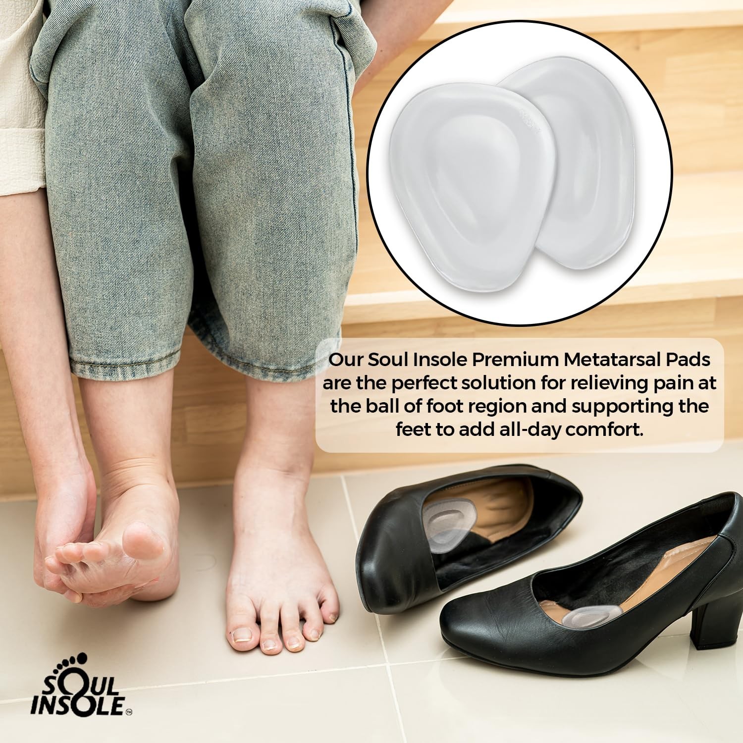 Metatarsal Pad, Self-Sticking and Re-Usable