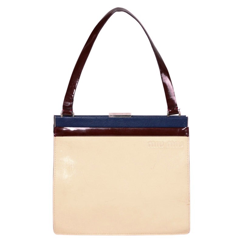 MIU MIU Hand Bag Multi Color Size H 7.8 x W 8.6 x D 1.5 in Made in Italy