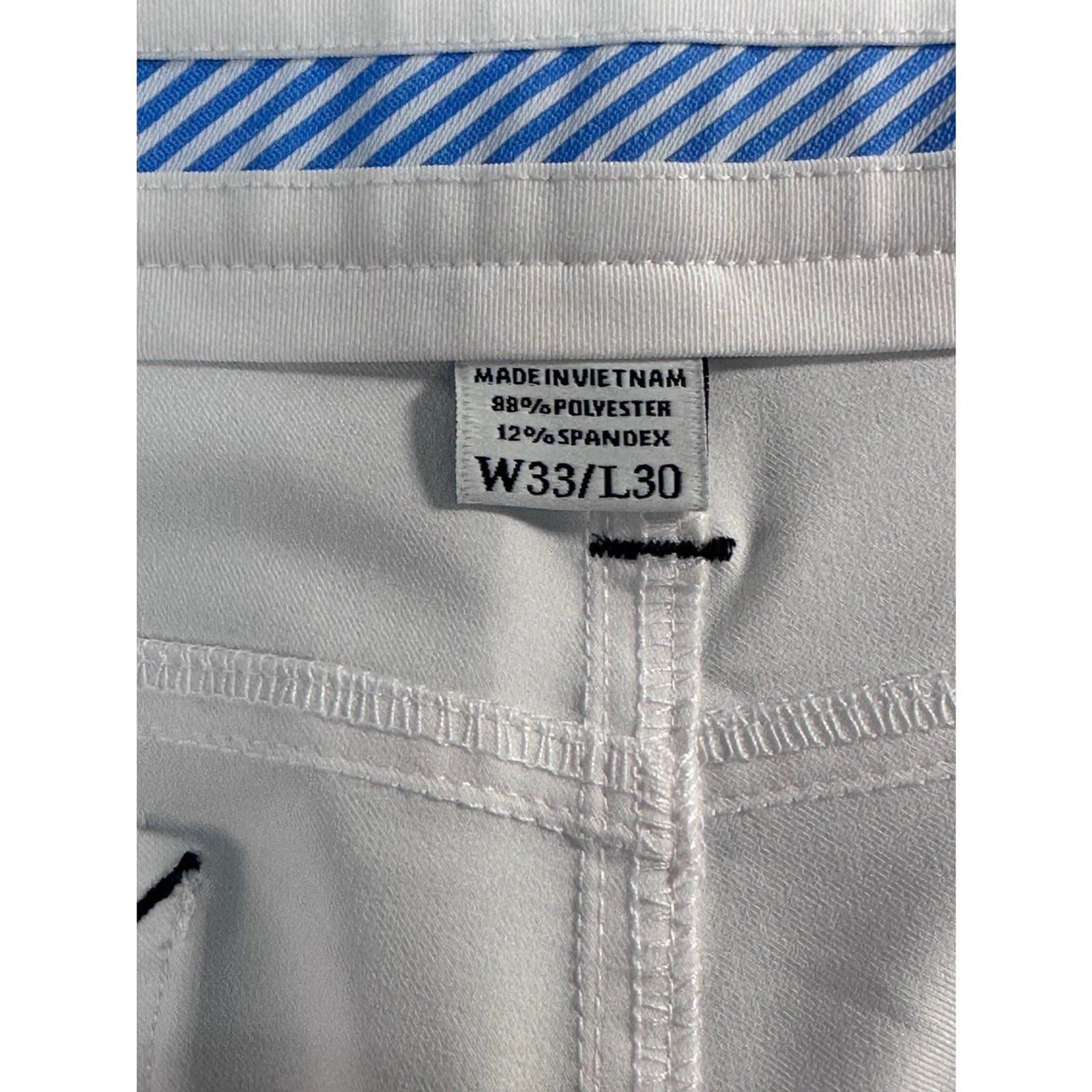 FootJoy Men’s White Athletic Fit Golf Pants W33 L30 Performance Stretch FJ